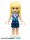 Lego figura Friends Stephanie - Dark Blue Layered Skirt, Medium Azure and Dark Purple Jacket
