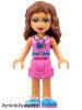 Lego figura Friends Olivia (Nougat) - Dark Pink Shorts and Top