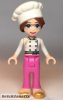 Lego figura Friends - Friends Lillie - White Jacket, Dark Pink Pants, White Chef Toque with Hair
