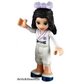 Lego figura Friends Emma - White Karate Uniform, Bow