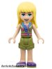 Lego figura Friends - Friends Stephanie - Olive Green Shorts and Top, Dark Purple Shoes