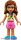 Lego figura Friends Olivia (Nougat) - Bright Light Yellow Vest over Dark Azure Shirt and Dark Pink Tie, Dark Pink Shorts