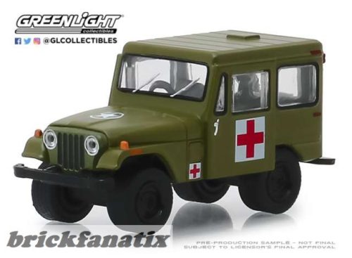 GREENLIGHT HOBBY EXCLUSIVE 1976 JEEP DJ-5 MEDICAL UNIT 1:64