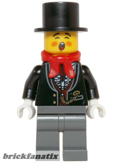 Lego figura Holiday & Event - Caroler, Male - Tuxedo Shirt and Gold Watch Fob