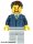 Lego figura Holiday & Event - Businessman Pinstripe Jacket and Gold Tie, Light Bluish Gray Legs, Dark Brown Hair Short Tousled with Side Part ( Set 10249 )