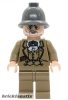 Lego figura Indiana Jones - Last Crusade - Professor Henry Jones Sr. - Dark Bluish Gray Pith Helmet, Diary in Pocket