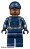  Lego Minifig Jurassic World - Fallen Kingdom - ACU Tracker - Male, Dark Blue Cap, Reddish Brown Head