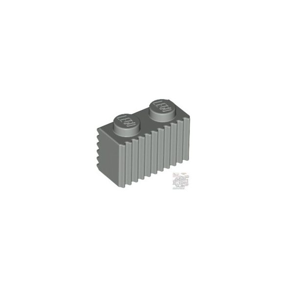 Lego Profile Brick 1X2, Medium stone grey