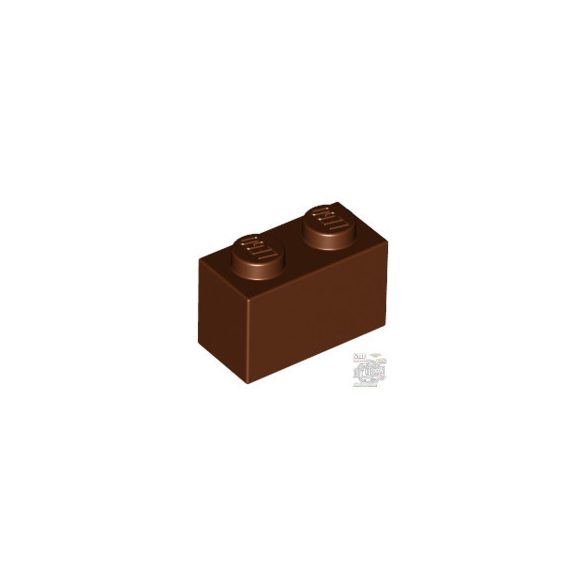 Lego Brick 1x2, Reddish brown