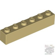 Lego Brick 1X6, Brick yellow / Beige