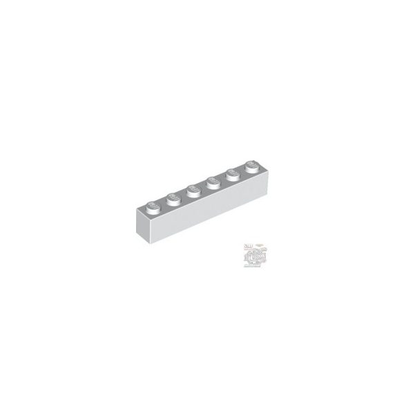 Lego Brick 1X6, White