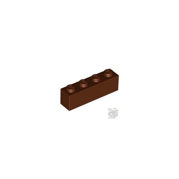 Lego Brick 1X4, Reddish brown