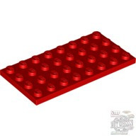 Lego Plate 4X8, Bright red