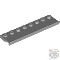 Lego Plate 2X8 W/Gliding Groove, Light Grey