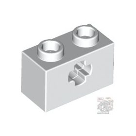 Lego Brick 1x2 With Cross Hole, White