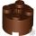 Lego Brick Ø16 W. Cross, Reddish brown