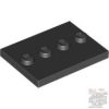 Lego Plate 3X4 With 4 Knobs, Black