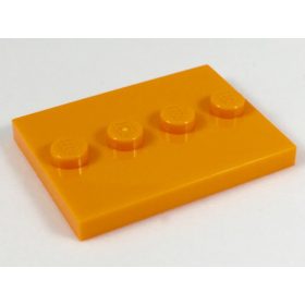Lego Plate Plate 3X4 With 4 Knobs, Bright orange