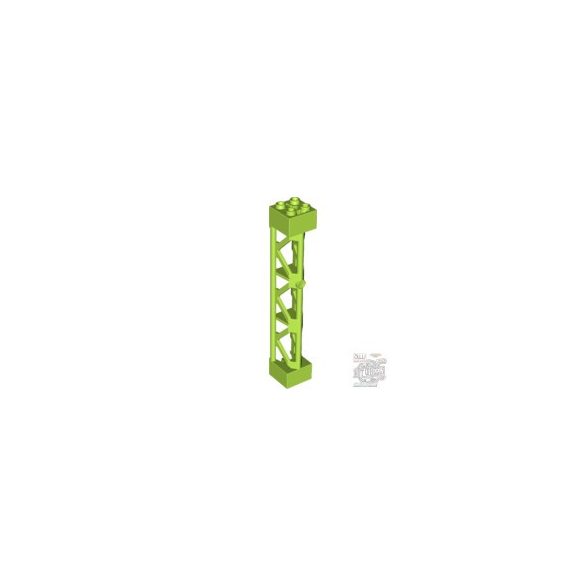 Lego Lattice Tower 2X2X10 W/Cross, Bright yellowish green