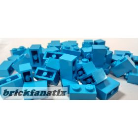 Lego parts pack Brick 1 x 2, Dark azure ( 50pcs )