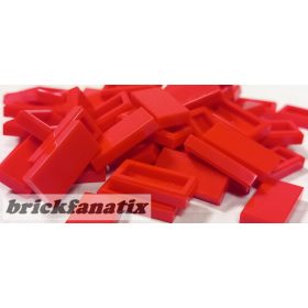 Lego parts pack Tile 1 x 2, Red ( 50pcs )
