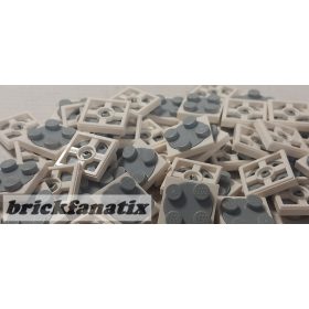   Lego parts pack Turntable 2 x 2 Plate with Light Bluish Gray Top (3680 / 3679), White ( 50pcs )