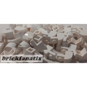   Lego parts pack Slope, Curved 2 x 1 x 1 1/3 with Recessed Stud, White ( 50pcs )