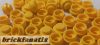 Lego parts pack Plate, Round 1 x 1, Yellow ( 50pcs )