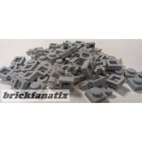   Lego parts pack Plate, Modified 1 x 1 with Open O Clip Thick (Vertical Grip), Light bluish gray ( 50pcs )
