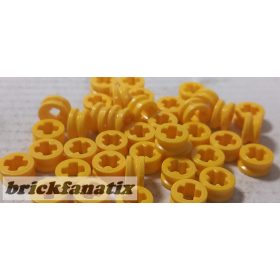 Lego parts pack Technic Bush 1/2 Smooth, Yellow ( 50pcs )