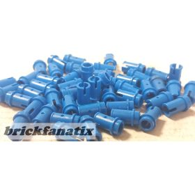   Lego parts pack Technic, Pin 1/2 without Friction Ridges, Blue ( 50pcs )