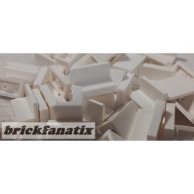   Lego parts pack Panel 1 x 2 x 1 with Rounded Corners, White ( 50pcs )