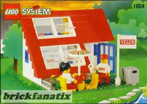 LEGO Legosystem 1854 House with Roof-Windows ( Velux )
