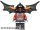  Lego Minifig Nexo Knights - Ash Attacker - Orange Horns, Wings