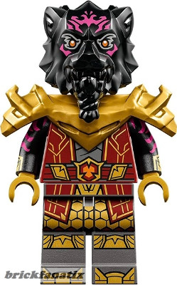 Lego figura Ninjago - Lord Ras - Dark Red Robe, Pearl Gold Shoulder Armor