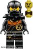 Lego Minifigure Ninjago - Dragons Rising Season 1 - Cole - Dragons Rising, Tunic, Hood