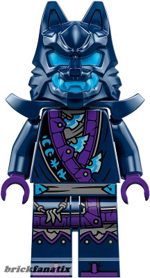 Lego figura Ninjago - Wolf Mask Warrior / Wolf Mask Claw Warrior - Dark Blue and Dark Azure Mask, Shoulder Armor