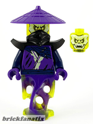 Lego figura Ninjago - Ghost - Legacy, Shoulder Armor, Conical Hat, Skull Face