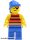 Lego figura Pirates I - Pirate Red / Black Stripes Shirt, Blue Legs, Blue Bandana