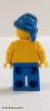 Lego minifig Pirates - Pirate Red / White Stripes Shirt, Blue Legs, Blue Bandana