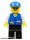 Lego figura Town - Coast Guard City Center - White Collar & Arms, Black Legs, Blue Cap, Sunglasses