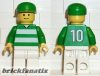 Lego minifigure Soccer Fan Green and White Team, Green Cap