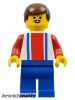 Lego Minifigure Soccer - Soccer Player - Red, White, and Blue Team with Number 4 on Back
