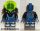 Lego figura Space - Insectoids - Zotaxian Alien - Male, Black and Blue with Silver Circuits, with Armor (Captain Wizer / Captain Zec)