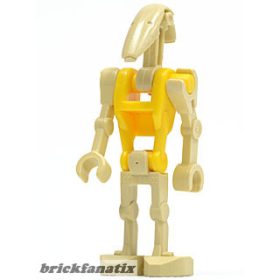   Lego figura Star Wars - Battle Droid Commander - Yellow Torso, Angled Arm and Straight Arm