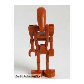   Lego figura Star Wars - Star Wars Episode 2 - Battle Droid - Dark Orange, Angled Arm and Straight Arm