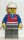 Lego figura Train - Red Vest and Zipper - Black Legs, White Cap