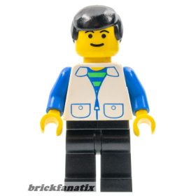   Lego figura Town - Desert - Baron Von Barron with Pith Helmet and White Epaulettes