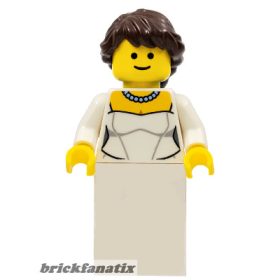 Lego figura Town - Bride, Wedding Dress with Necklace