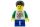 Lego figura Town - Boy - Classic Space Minifigure Floating Pattern, Blue Short Legs, Black Tousled Hair